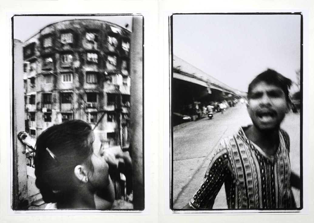 Portraits d'adolescents dans les rues de Bombay en janvier 2018