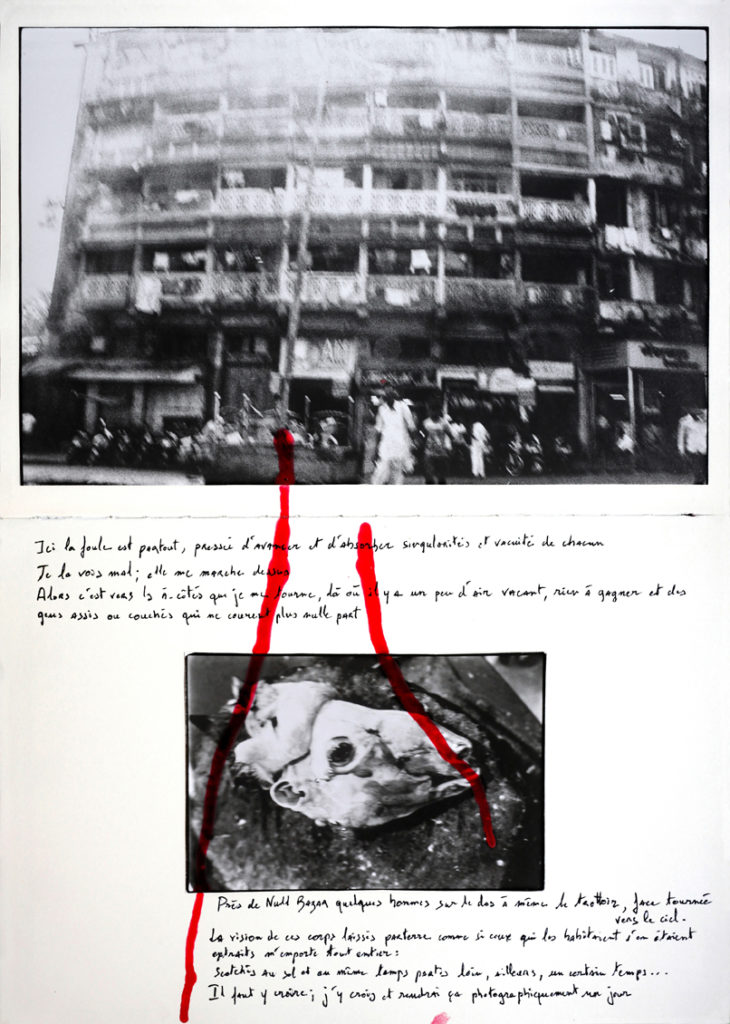 Façade et tête de mouton à Bombay