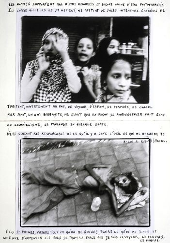 Quatre filles et un homme au sol à Null Bazar/Bombay en 2018